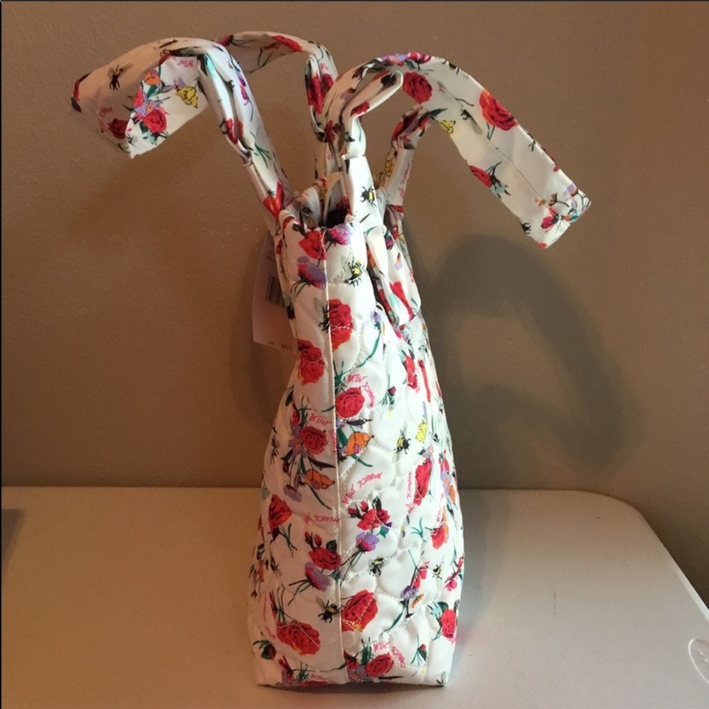 Betsey Johnson Floral Nylon Tote with Snap Closure - Picture 5 of 5